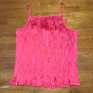 A New Day XXL tank light red polyester, crinkle texture